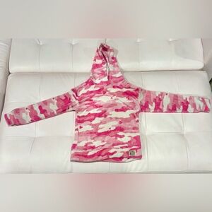 Plush pullover Camo hoodie. Lucky brand. Great condition. Size 10/12.Barely worn